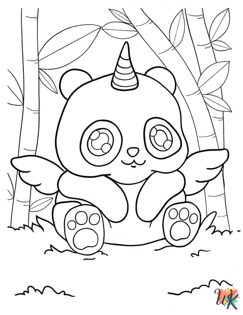 Panda coloring book pages 1