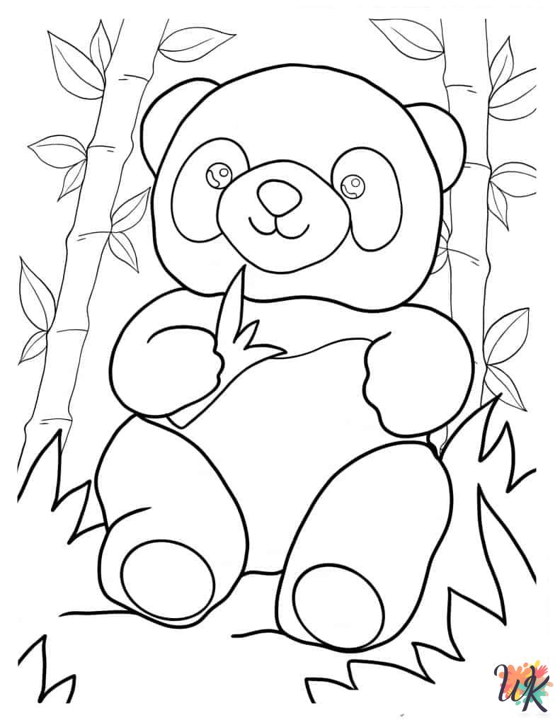 Panda decorations coloring pages