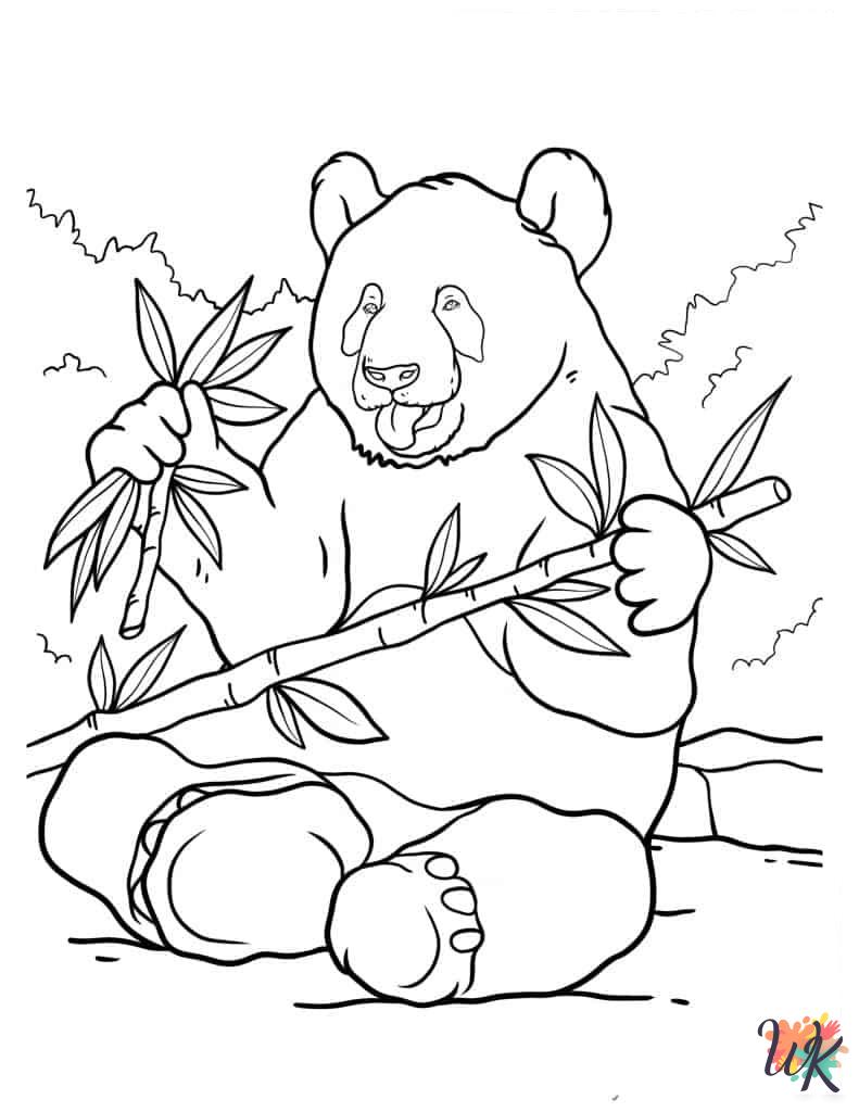 Panda coloring pages for preschoolers