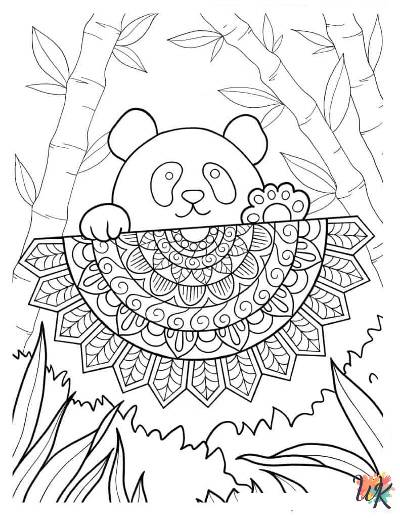 free printable Panda coloring pages for adults