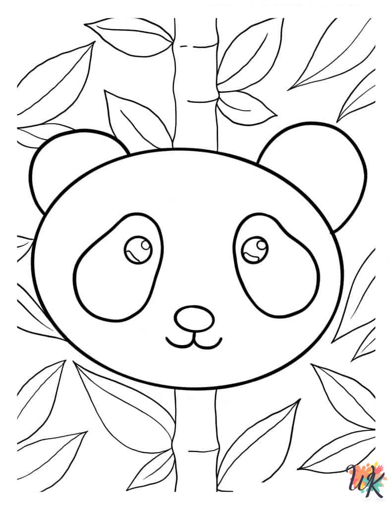 preschool Panda coloring pages