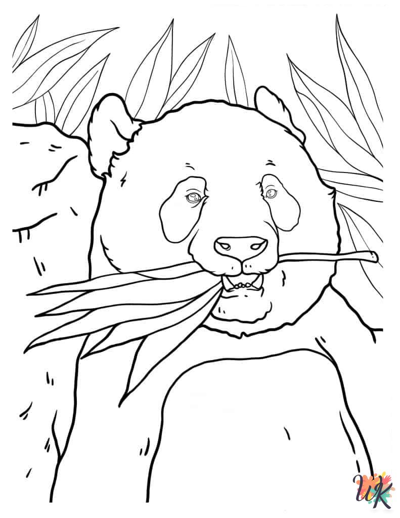 Panda themed coloring pages