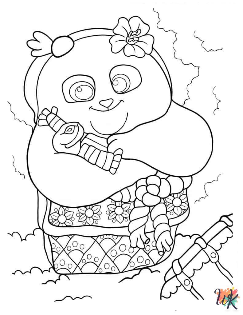 free printable Panda coloring pages 1