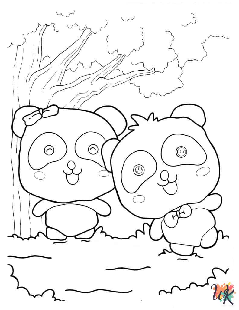 Panda adult coloring pages