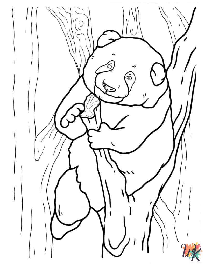 old-fashioned Panda coloring pages