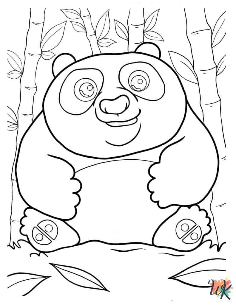 Panda coloring pages for adults pdf