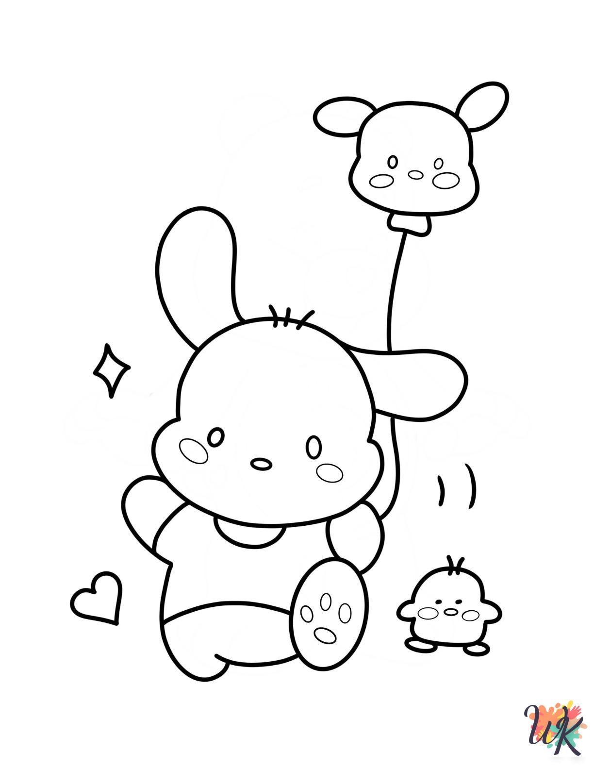 Pochacco free coloring pages