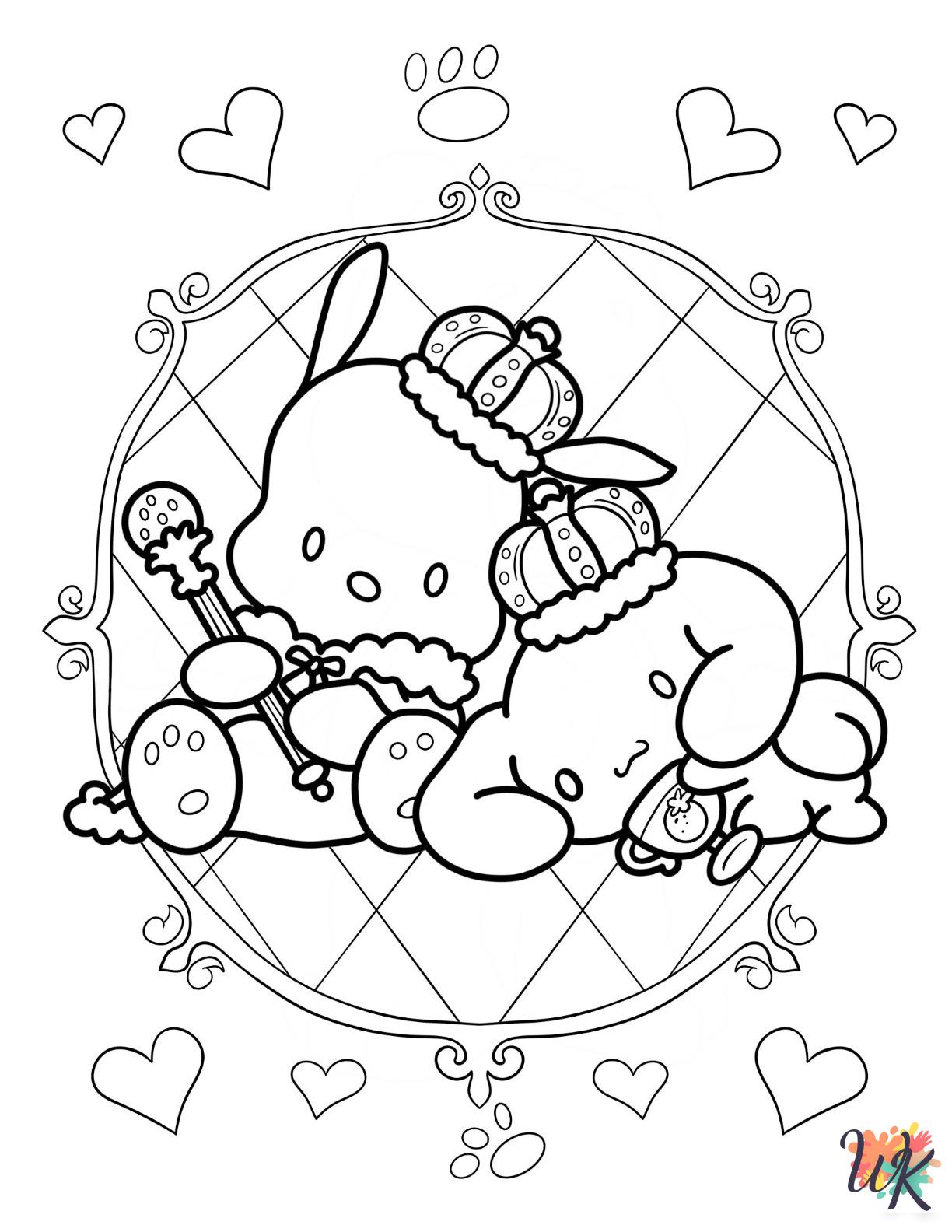 Pochacco ornament coloring pages