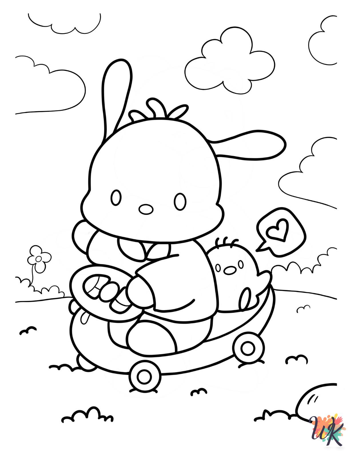 free Pochacco coloring pages for kids