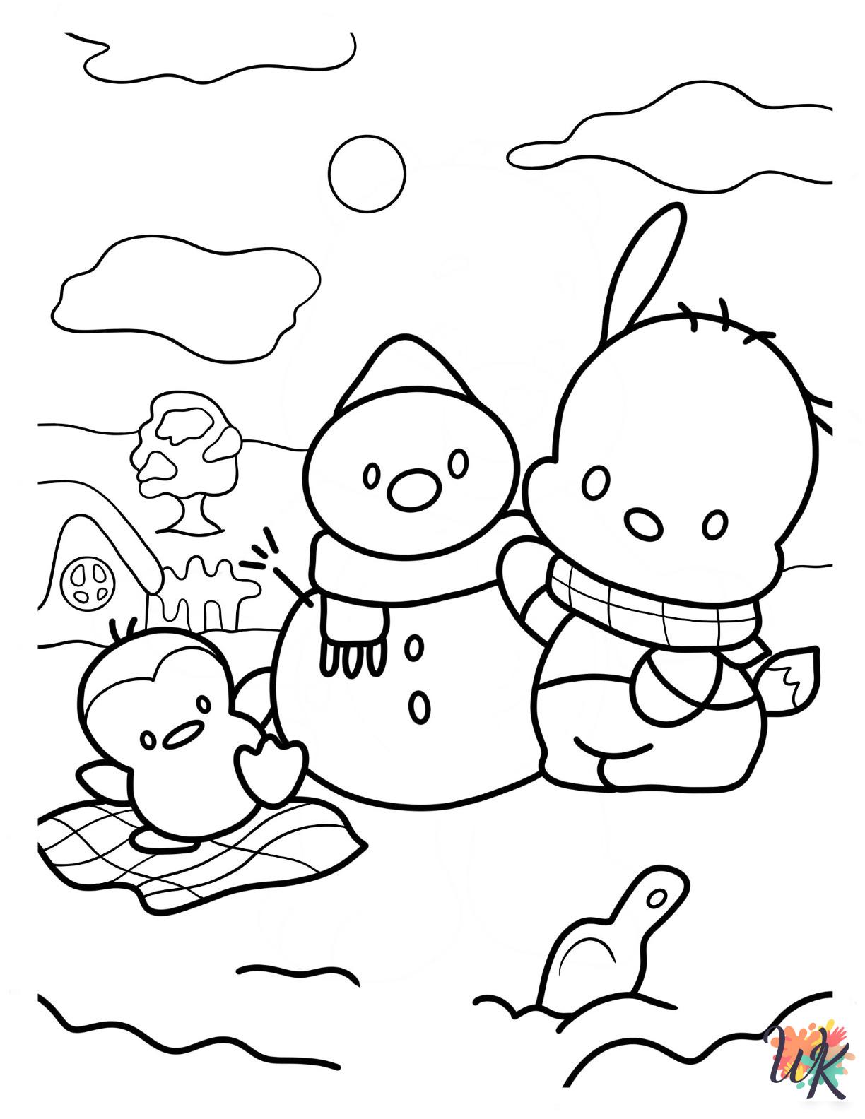 Pochacco coloring pages free printable