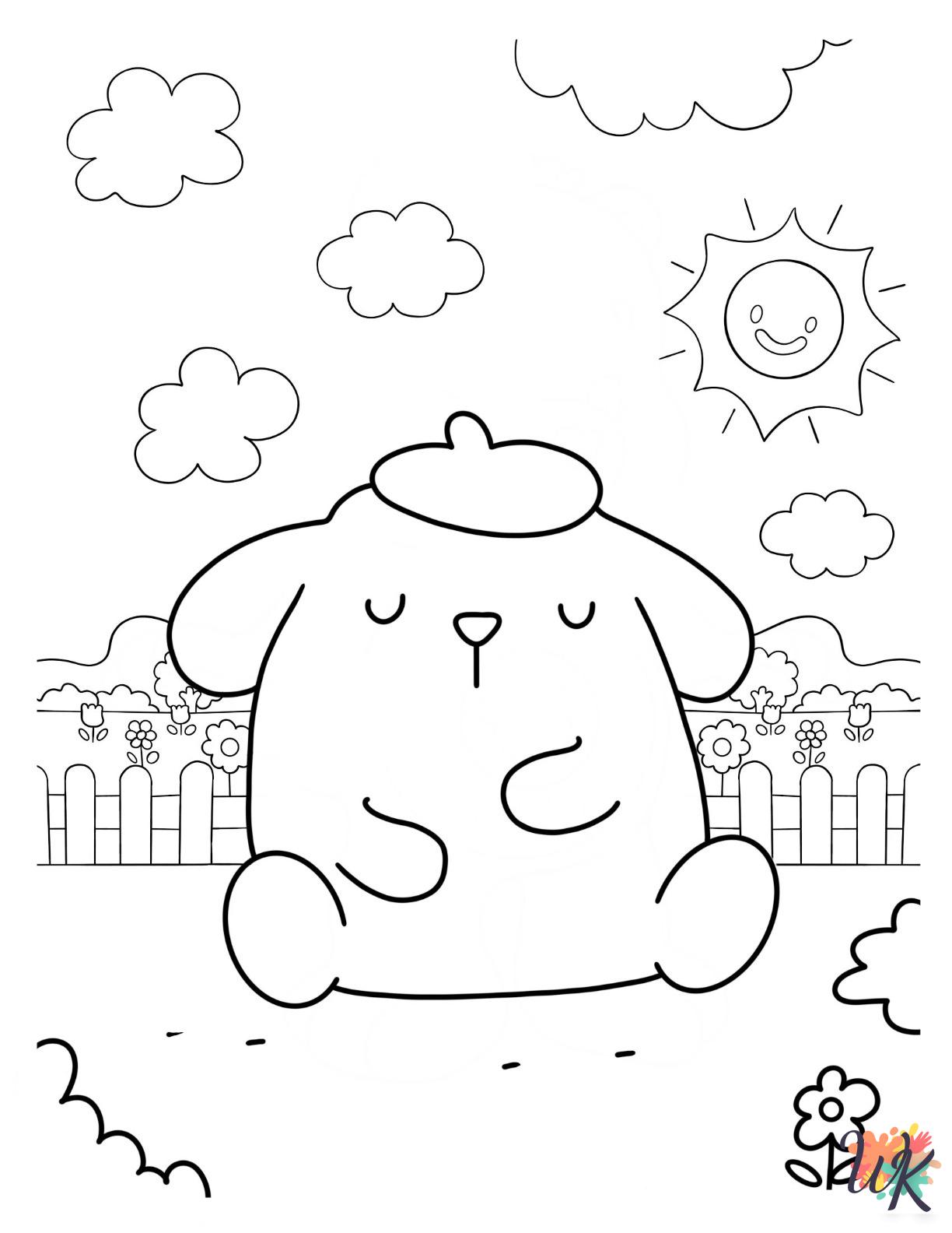 printable Pompompurin coloring pages