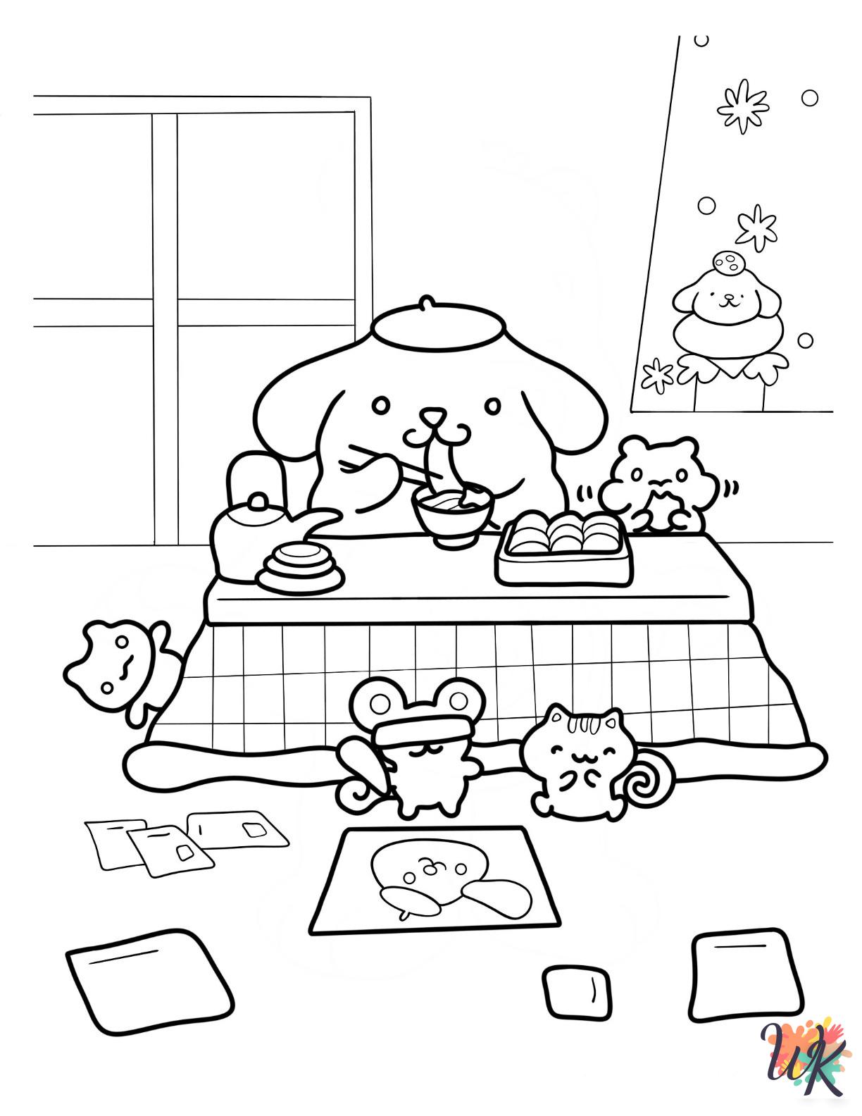 Pompompurin coloring pages to print