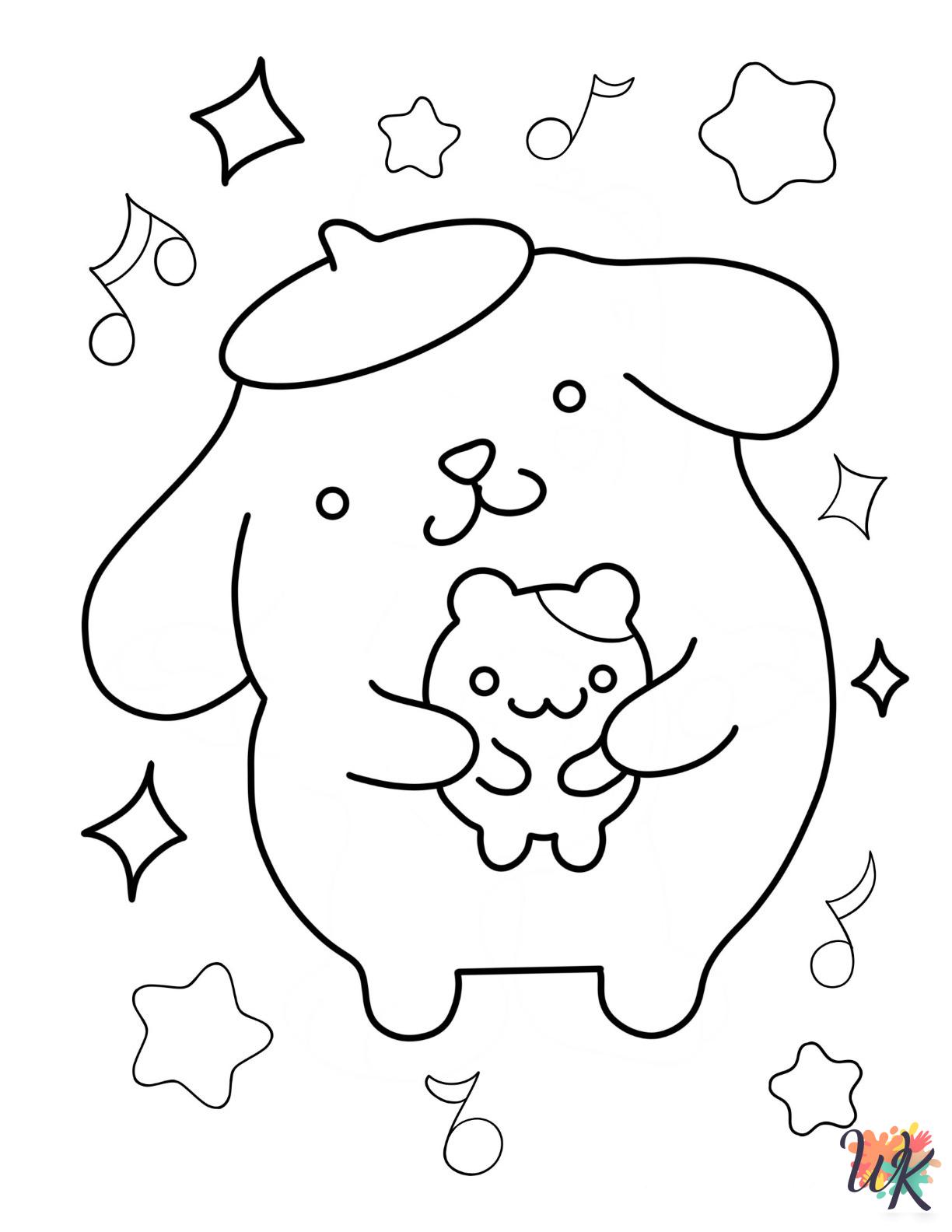 Pompompurin coloring pages pdf