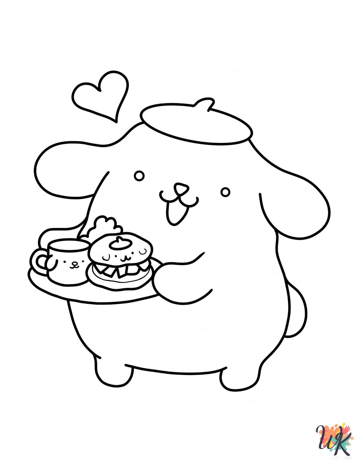 Pompompurin free coloring pages 1