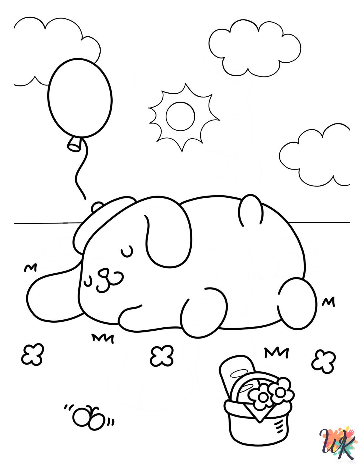 Pompompurin coloring pages printable free