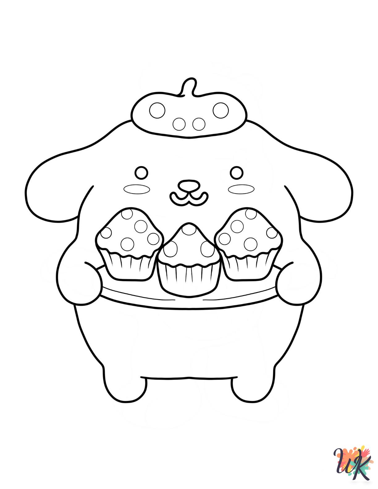 printable Pompompurin coloring pages for adults