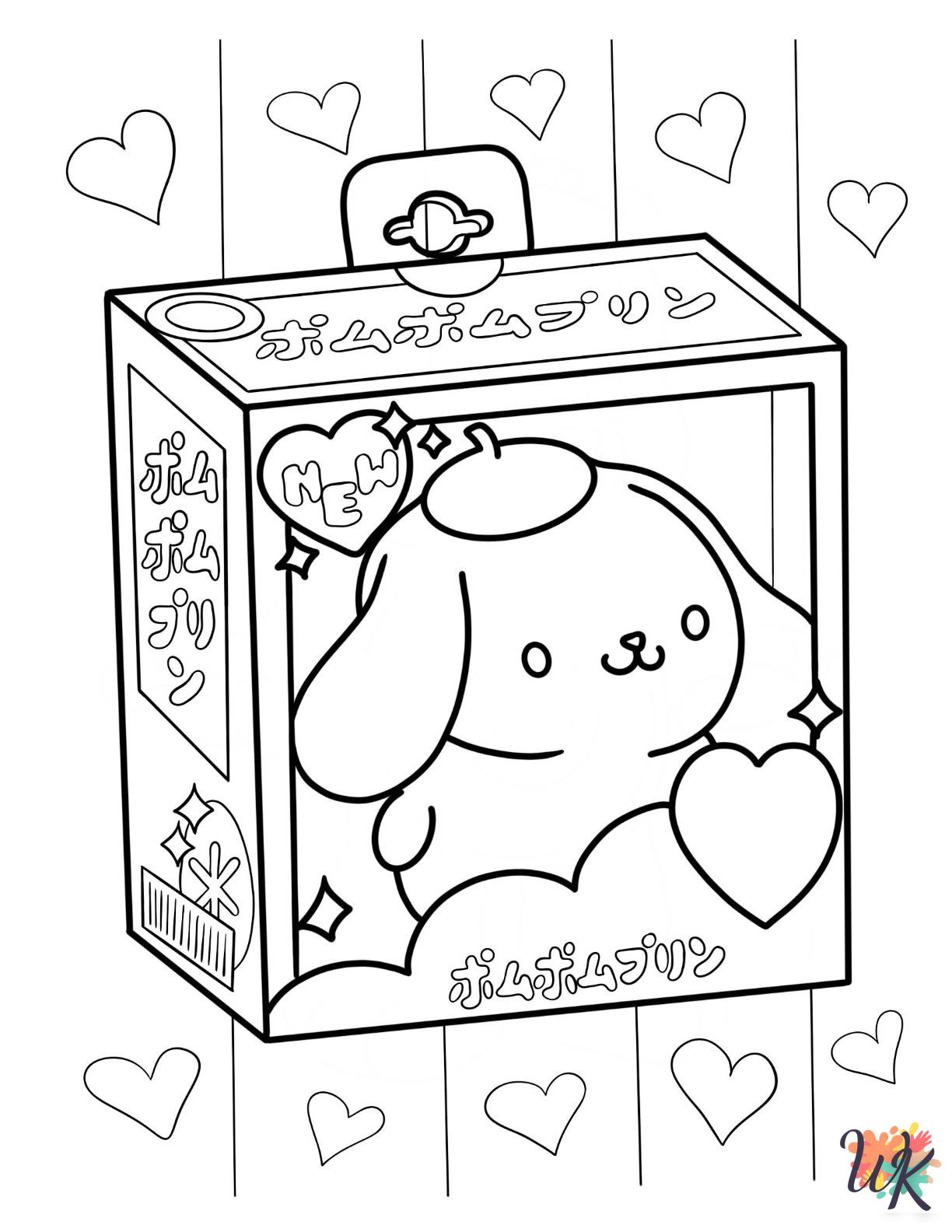 printable Pompompurin coloring pages 1
