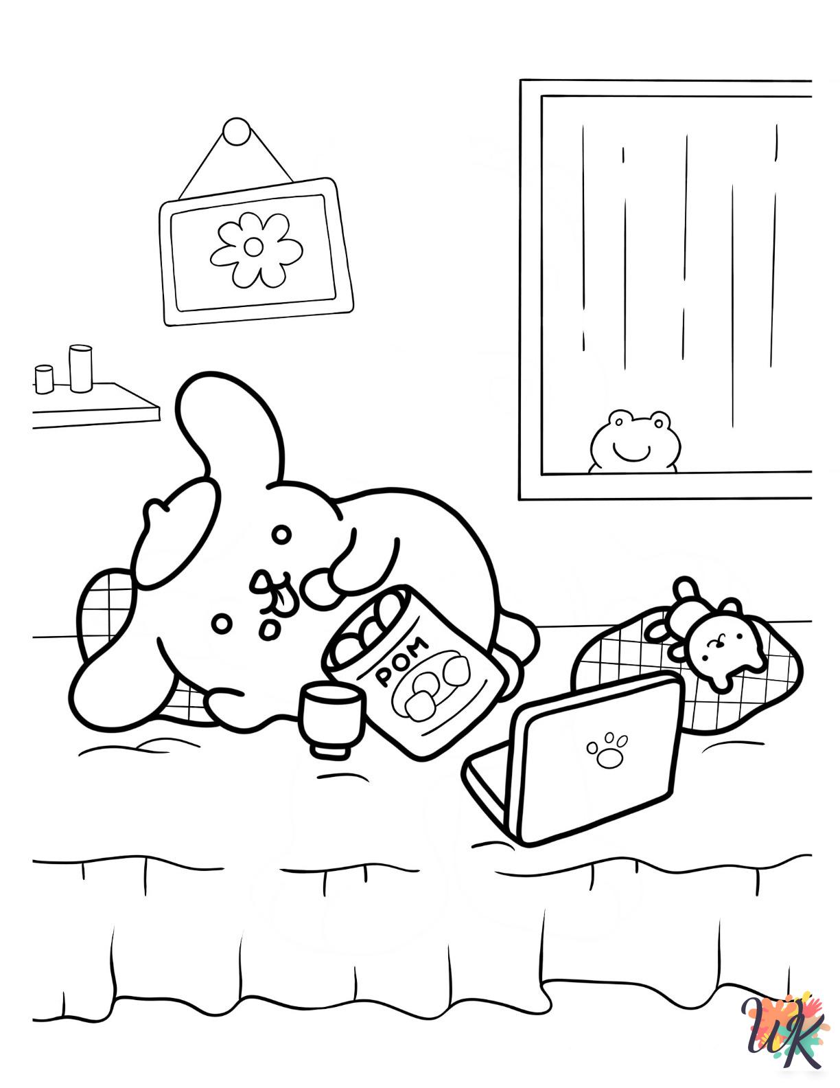 free Pompompurin coloring pages