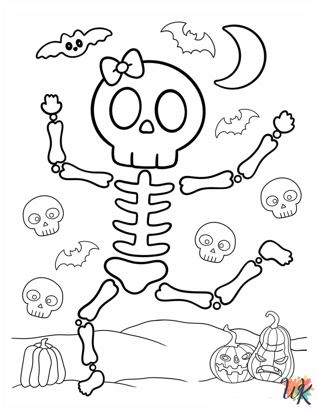 Skeleton Coloring Pages 10