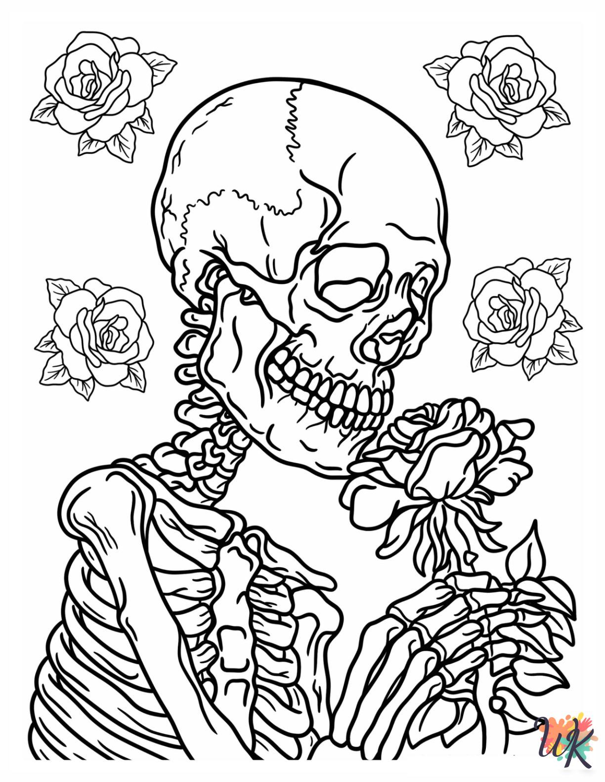 Skeleton Coloring Pages 12