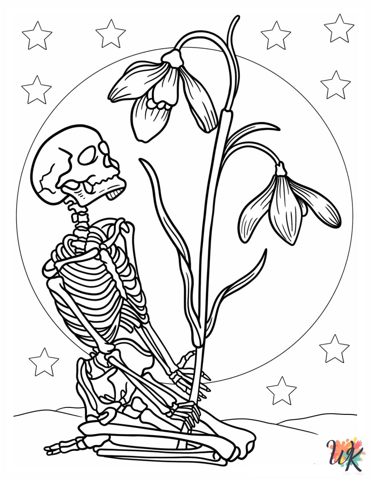 Skeleton Coloring Pages 14
