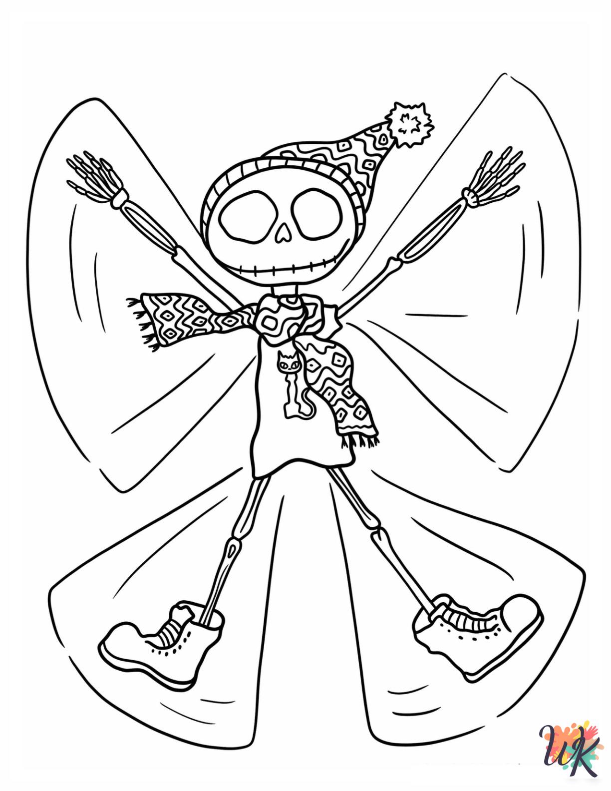 Skeleton ornament coloring pages