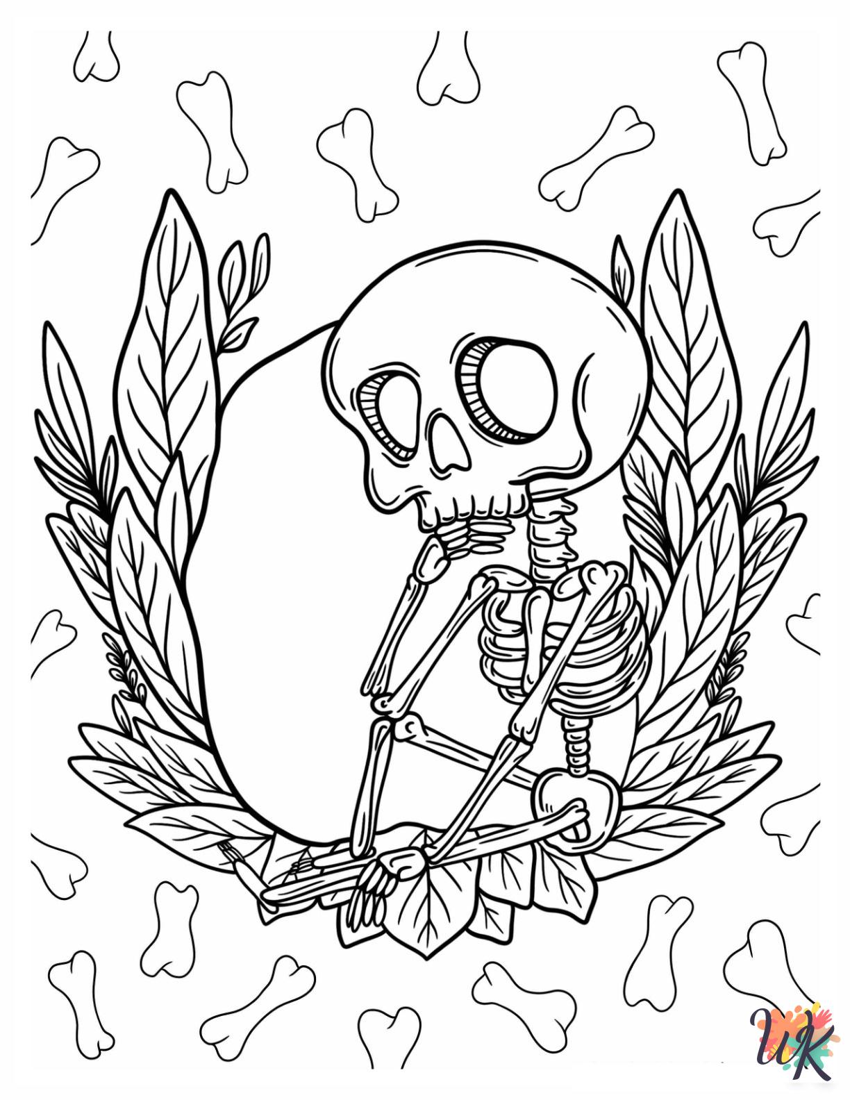 Skeleton Coloring Pages 7