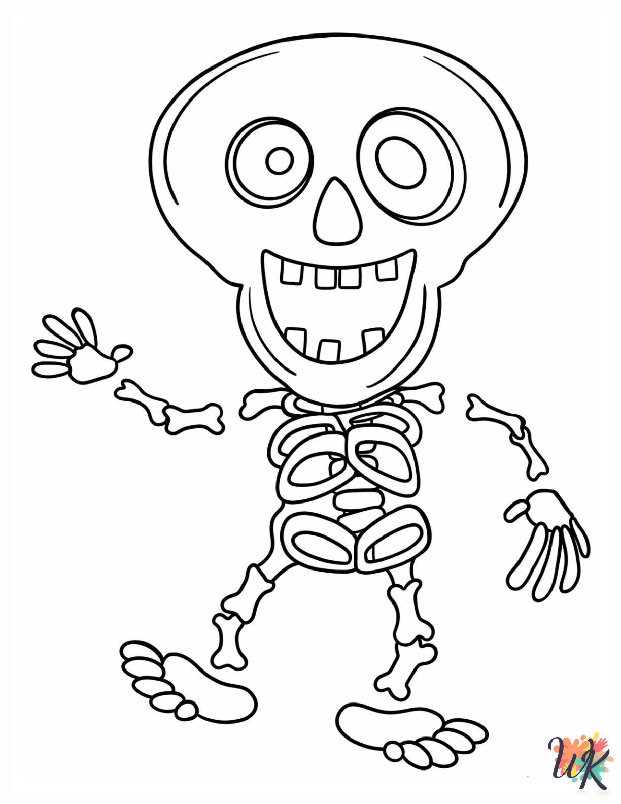 preschool Skeleton coloring pages