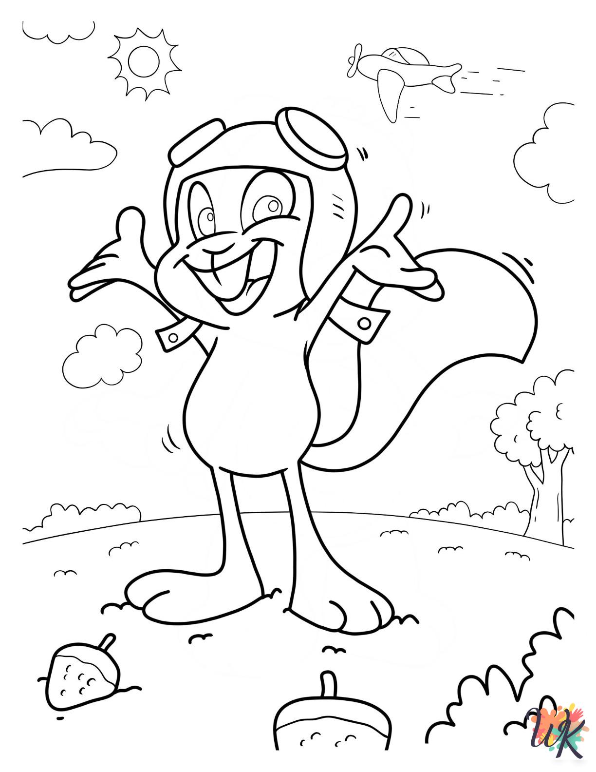 Squirrel ornament coloring pages