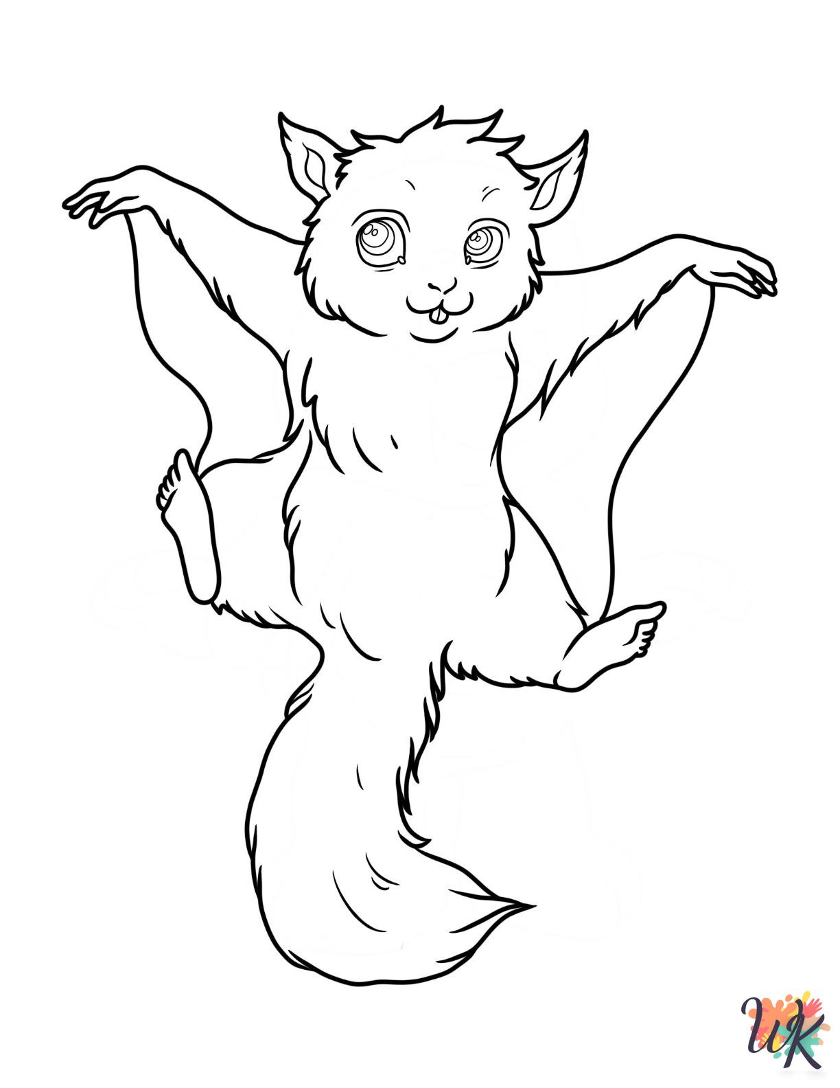 Squirrel cards coloring pages