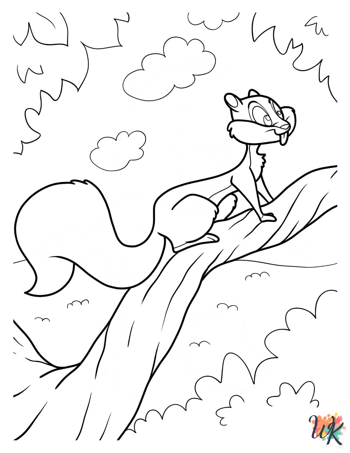 preschool Squirrel coloring pages