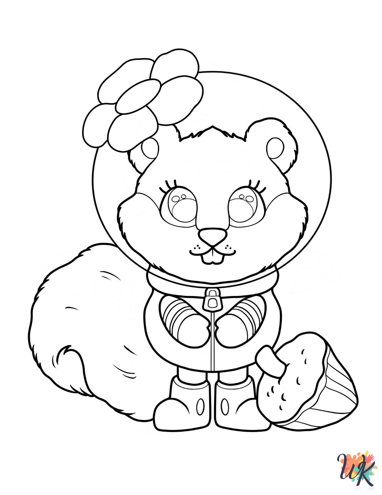 free Squirrel coloring pages printable 1