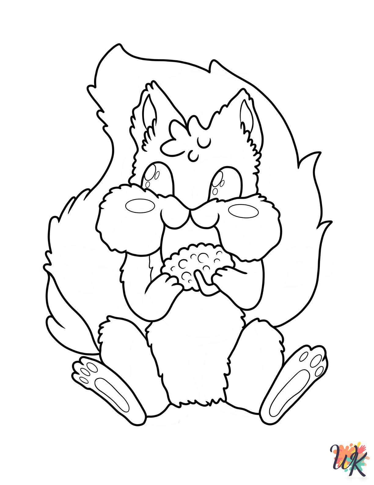 detailed Squirrel coloring pages for adults